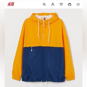 H&M HOODED POPOVER JACKET